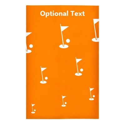 Regular (38cm x 25cm) (Golf Icon) Burnt Orange - Stretch Polyester (Personalised with Text)