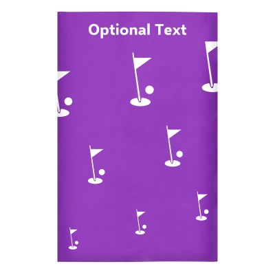Regular (38cm x 25cm) (Golf Icon) Purple - Stretch Polyester (Personalised with Text)