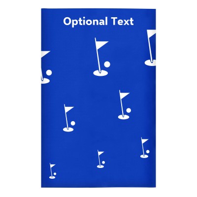 Regular (38cm x 25cm) (Golf Icon) Royal Blue - Stretch Polyester (Personalised with Text)