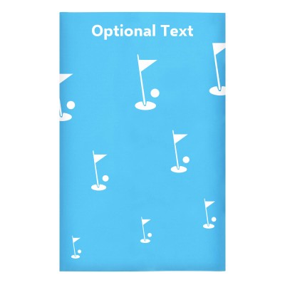 Regular (38cm x 25cm) (Golf Icon) Sky Blue - Stretch Polyester (Personalised with Text)