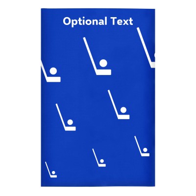Regular (38cm x 25cm) (Hockey Icon) Royal Blue - Stretch Polyester (Personalised with Text)