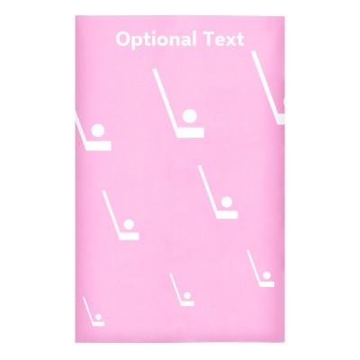 Regular (38cm x 25cm) (Hockey Icon) Baby Pink - Stretch Polyester (Personalised with Text)