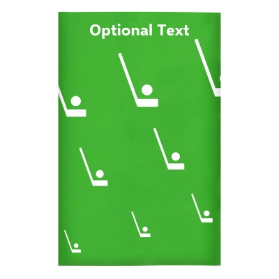 Regular (38cm x 25cm) (Hockey Icon) Bright Green - Stretch Polyester (Personalised with Text)