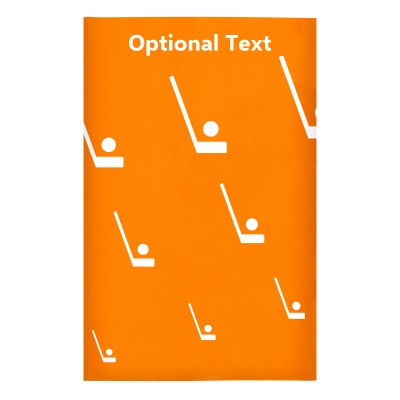 Regular (38cm x 25cm) (Hockey Icon) Burnt Orange - Stretch Polyester (Personalised with Text)
