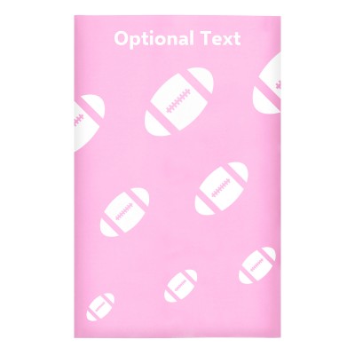 Regular (38cm x 25cm) (Rugby Icon) Baby Pink - Stretch Polyester (Personalised with Text)