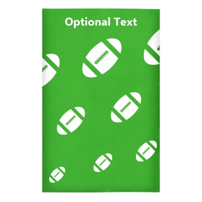Regular (38cm x 25cm) (Rugby Icon) Bright Green - Stretch Polyester (Personalised with Text)