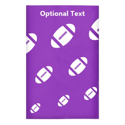 Regular (38cm x 25cm) (Rugby Icon) Purple - Stretch Polyester (Personalised with Text)