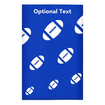 Regular (38cm x 25cm) (Rugby Icon) Royal Blue - Stretch Polyester (Personalised with Text)