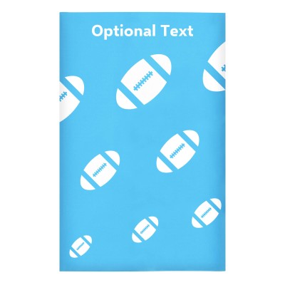 Regular (38cm x 25cm) (Rugby Icon) Sky Blue - Stretch Polyester (Personalised with Text)