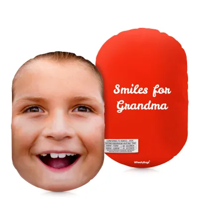 (20cm) Red Soft Velvet Polyester Fabric Scented (Organic Lavender Buds) (Personalised with Text)