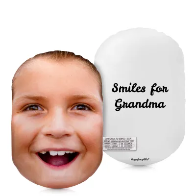 (20cm) White Soft Velvet Polyester Fabric (Personalised with Text)