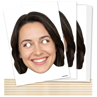 Pack of 10 (A4) DIY Masks + Sticks