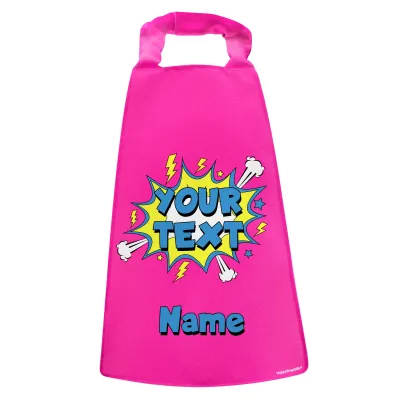 with Thunder & Wind Design Hot Pink (Fuchsia) Water Resistant Polyester Fabric (Personalised with Text)