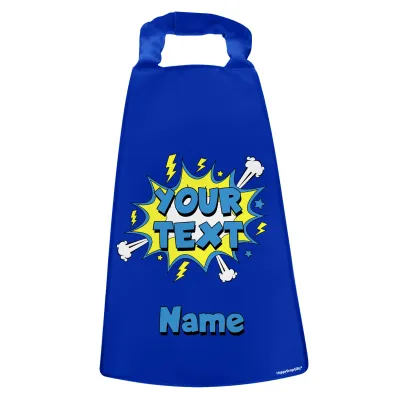 with Thunder & Wind Design Royal Blue Water Resistant Polyester Fabric (Personalised with Text)