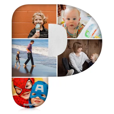 (Hand Cut - Larger Size) Soft Velvet Polyester Fabric - Letter P