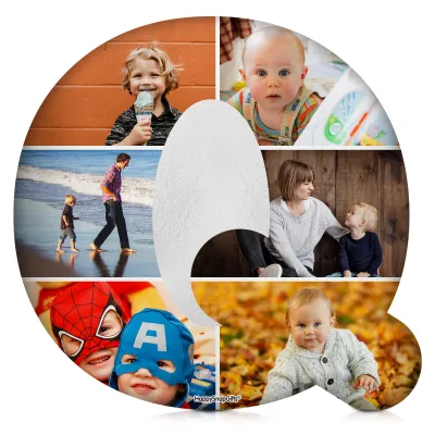 (Hand Cut - Larger Size) Soft Velvet Polyester Fabric - Letter Q