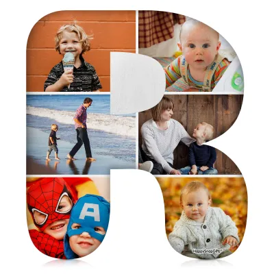 (Hand Cut - Smaller Size) Soft Velvet Polyester Fabric - Letter R