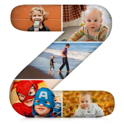 (Hand Cut - Larger Size) Soft Velvet Polyester Fabric - Letter Z