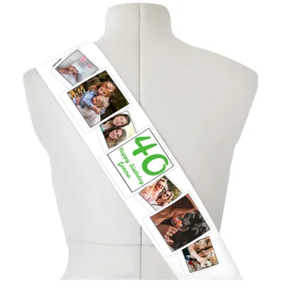 (220cm x 14cm) Bright Green Mock Suede Polyester Fabric (Personalised with Text)