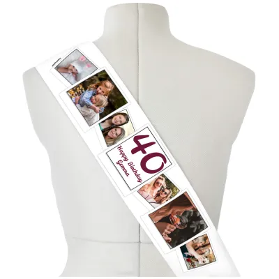 (180cm x 14cm) Burgundy Mock Suede Polyester Fabric (Personalised with Text)