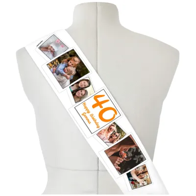 (220cm x 14cm) Burnt Orange Mock Suede Polyester Fabric (Personalised with Text)