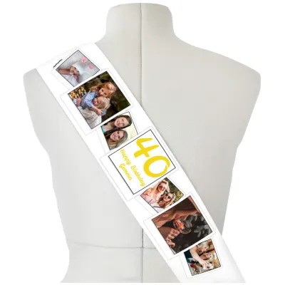 (180cm x 14cm) Yellow Mock Suede Polyester Fabric (Personalised with Text)