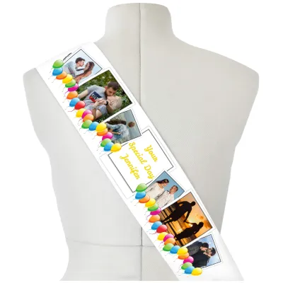 (220cm x 14cm) Yellow Mock Suede Polyester Fabric (Personalised with Text)