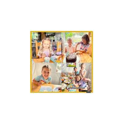 - Yellow Fleece Fabric 80cm Square (Personalised with Text)