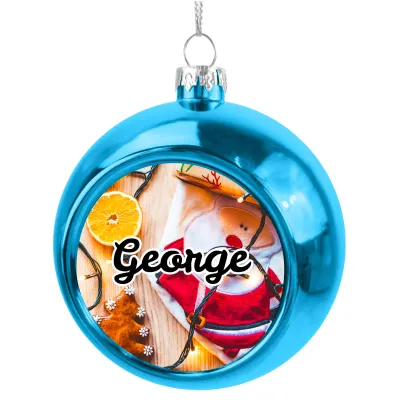 - Blue - Christmas Decorations Design (Personalised with Text)