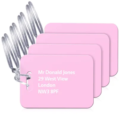 (10cm x 7cm) Baby Pink with Clear Loop (Personalised with Text)