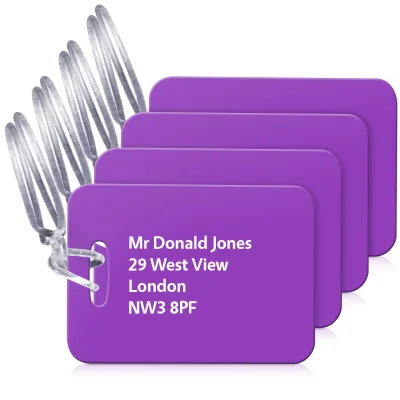 (10cm x 7cm) Purple with Clear Loop (Personalised with Text)