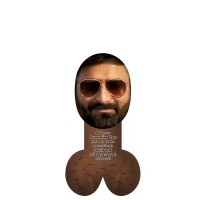 (35cm) (Mid Skin Tone) Soft Velvet Polyester Fabric (Personalised with Text)