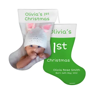 (25cm) Bright Green Soft Velvet Polyester Fabric (Personalised with Text)