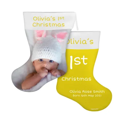 (25cm) Yellow Soft Velvet Polyester Fabric (Personalised with Text)