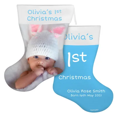 (45cm) Sky Blue Soft Velvet Polyester Fabric (Personalised with Text)