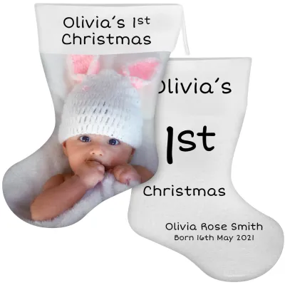 (55cm) White Soft Velvet Polyester Fabric (Personalised with Text)