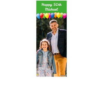 with Balloons Design (Green) 150cm x 60cm (70gsm) (Personalised with Text)