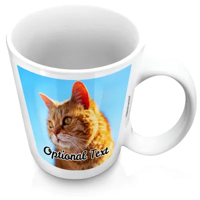 (XL 15oz White) with 1 Photo Printed Front & Back (Personalised with Text)