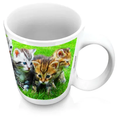 (XL 15oz White) with 1 Wrapped Around Image (Personalised with Text)