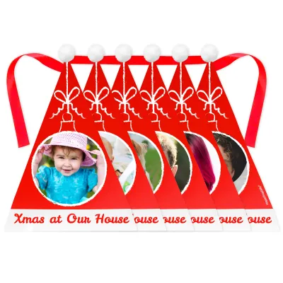 Christmas Hat Design with Fluffy Bobble Mock Suede Polyester Fabric 2m (6 Photos) (Personalised with Text)