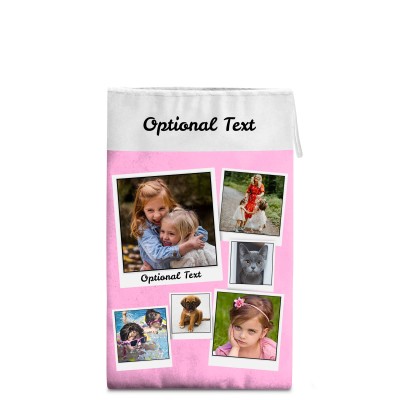 Small (30cm Size) Baby Pink Soft Velvet Polyester Fabric (Personalised with Text)