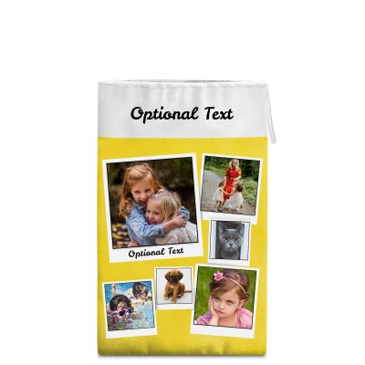 Small (30cm Size) Yellow Soft Velvet Polyester Fabric (Personalised with Text)