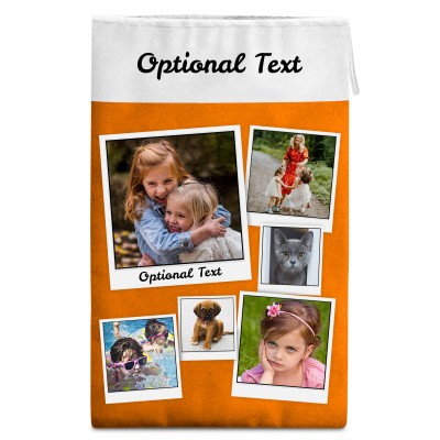 Large (55cm Size) Burnt Orange Soft Velvet Polyester Fabric (Personalised with Text)