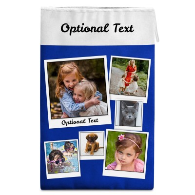 Large (55cm Size) Royal Blue Soft Velvet Polyester Fabric (Personalised with Text)
