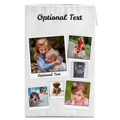 Large (55cm Size) White Soft Velvet Polyester Fabric (Personalised with Text)