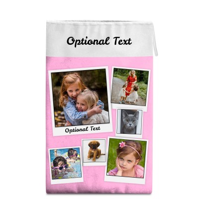 Medium (50cm Size) Baby Pink Soft Velvet Polyester Fabric (Personalised with Text)