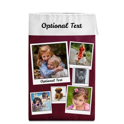 Medium (50cm Size) Burgundy Soft Velvet Polyester Fabric (Personalised with Text)