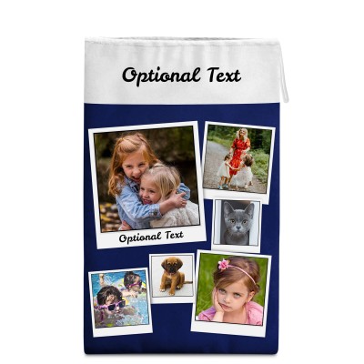 Medium (50cm Size) Navy Blue Soft Velvet Polyester Fabric (Personalised with Text)