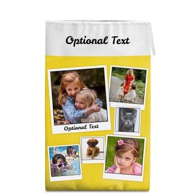 Medium (50cm Size) Yellow Soft Velvet Polyester Fabric (Personalised with Text)
