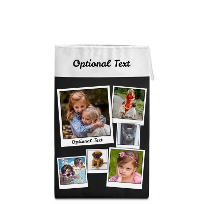 Small (30cm Size) Black Soft Velvet Polyester Fabric (Personalised with Text)